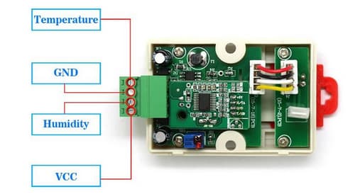 IP54 temperature and humidity sensor TSH330 with Modbus RTU interface