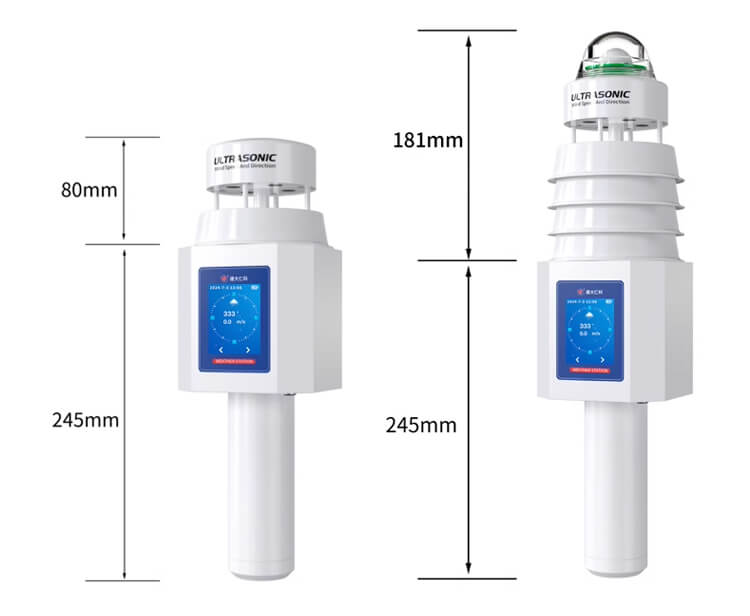 portable weather station size