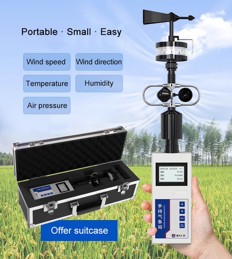 handheld weather station with suitcas